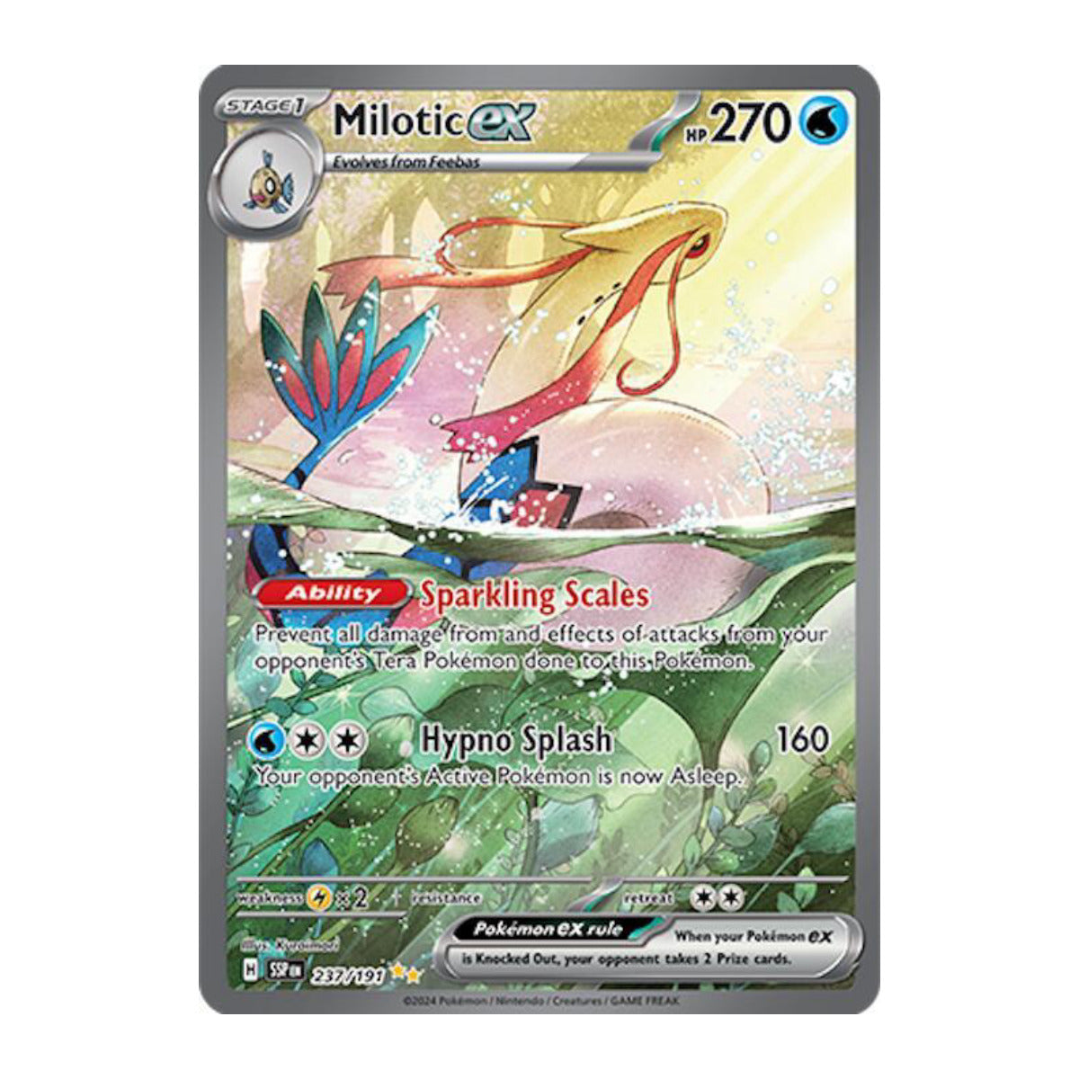 237 191 pokemon card Pokmon Surging Sparks Milotic EX 237/191 Special Illustration Rare is available for purchase on au PAY Market - Imported Goods Online Store Co.Ltd. | au PAY Market Having been authenticated and graded Milotic EX 237/191 Magnetic Case