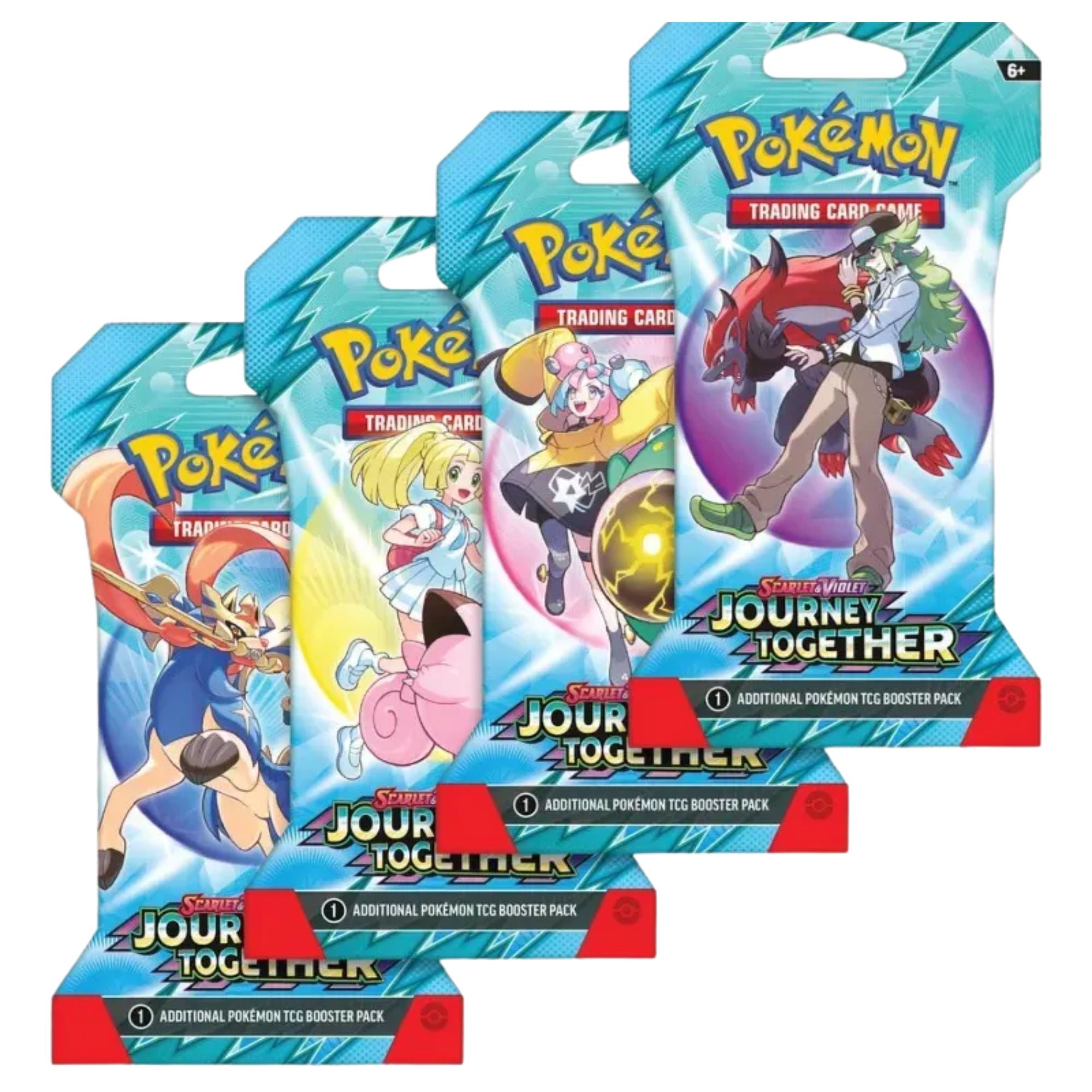 pokemon trading card game 4 pack Journey Together Sleeved Art Set (4 Packs) – Elite4TCG