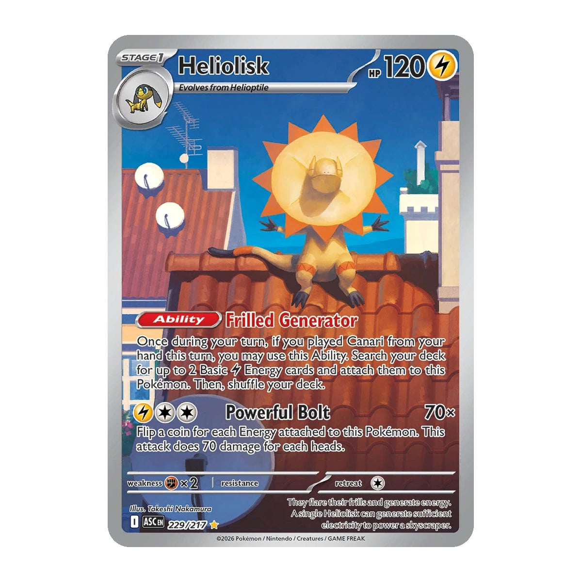 pokemon heliolisk card | Team Up 177/167 / Illustration Rare Card Type / HP / Stage pokemon heliolisk card Heliolisk SV5a