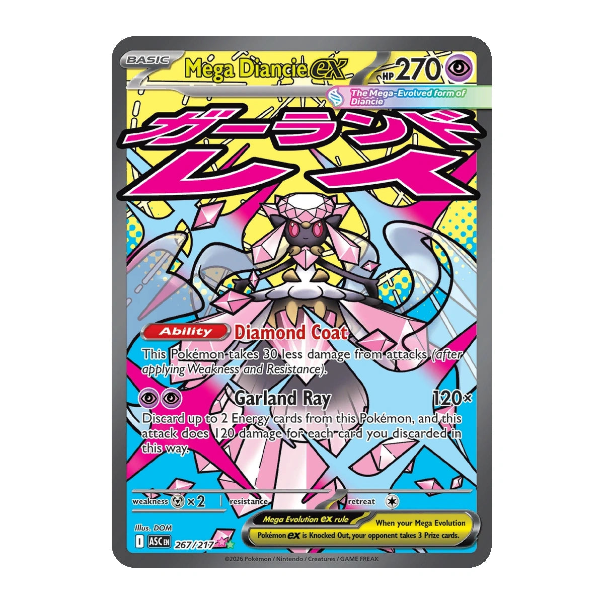 Mega Diancie ex - 267/217 - ME: Ascended Heroes [SPILL] [Near Mint]