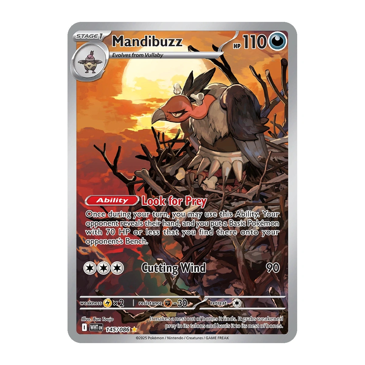 mandibuzz pokemon card Pokemon - 139/217 Mandibuzz ex - Ascended Heroes